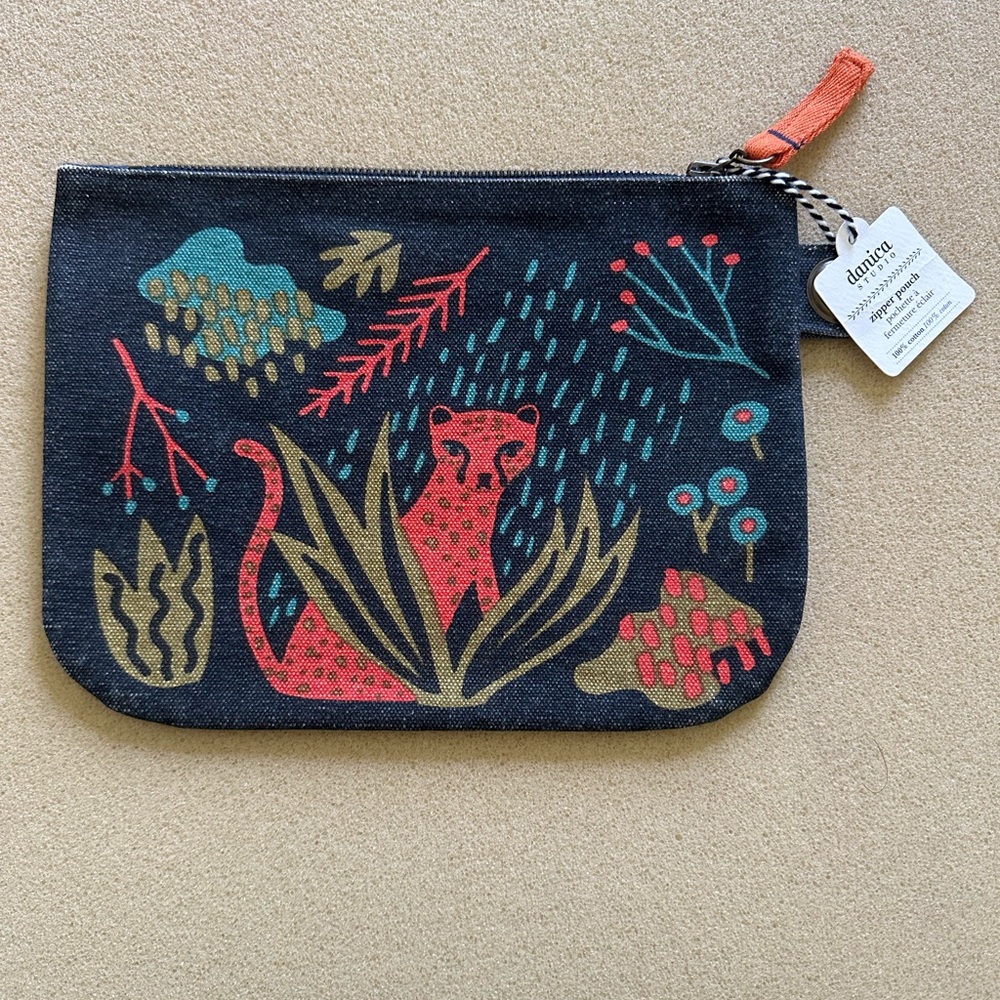 Danica Studio Zipper Pouch - Denim Blue NWT